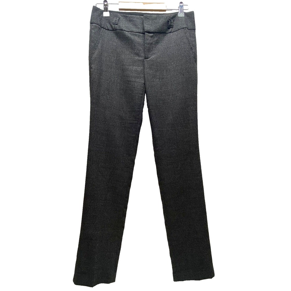 Calvin Klein Dress Pants Women's 4 Black Multi Mid Rise Straight Leg Stretch EUC